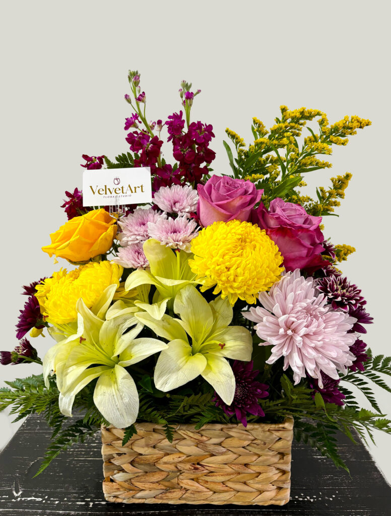 Vibrant basket of comfort